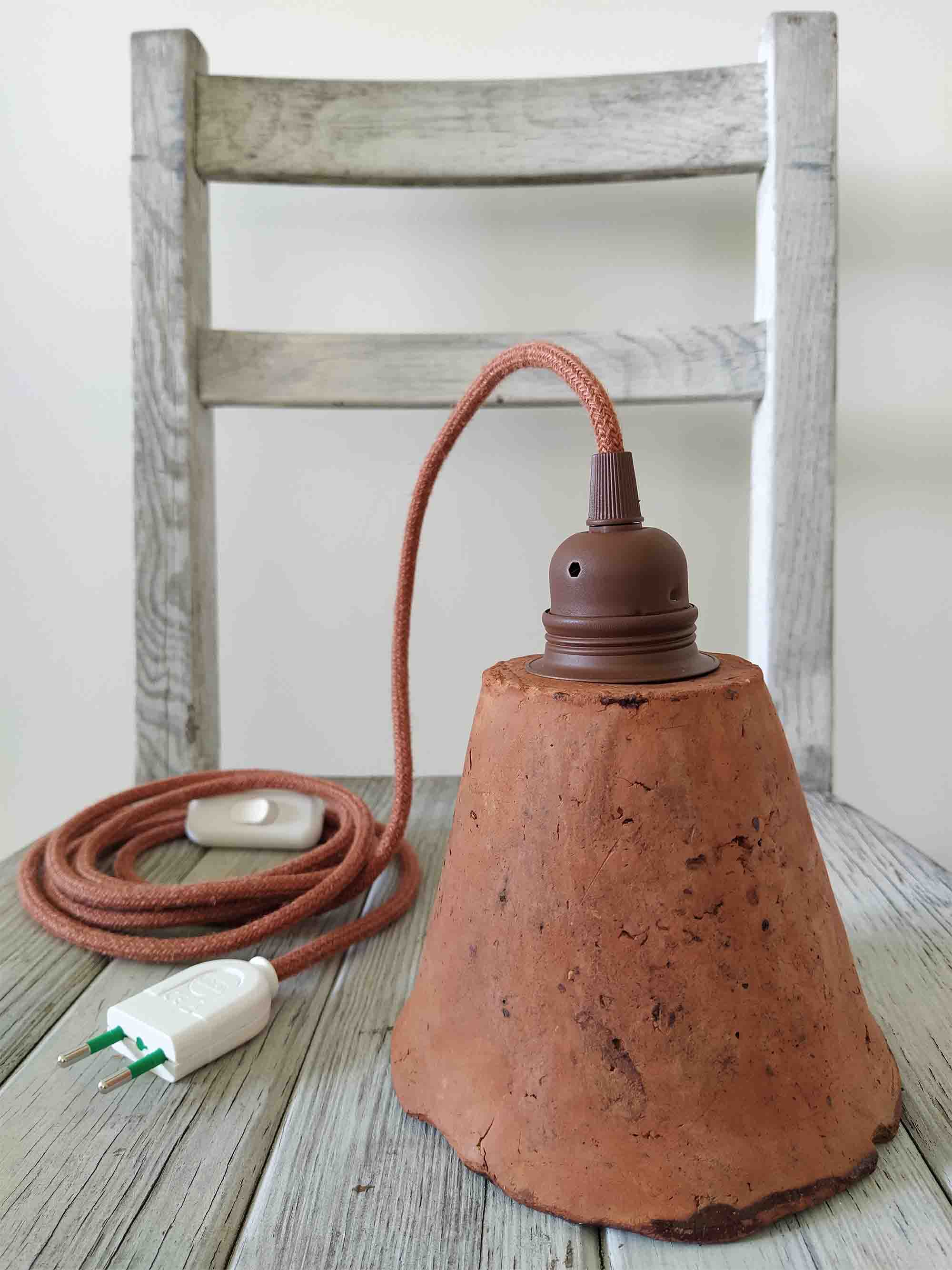 lampe de chevet wabi sabi terracotta