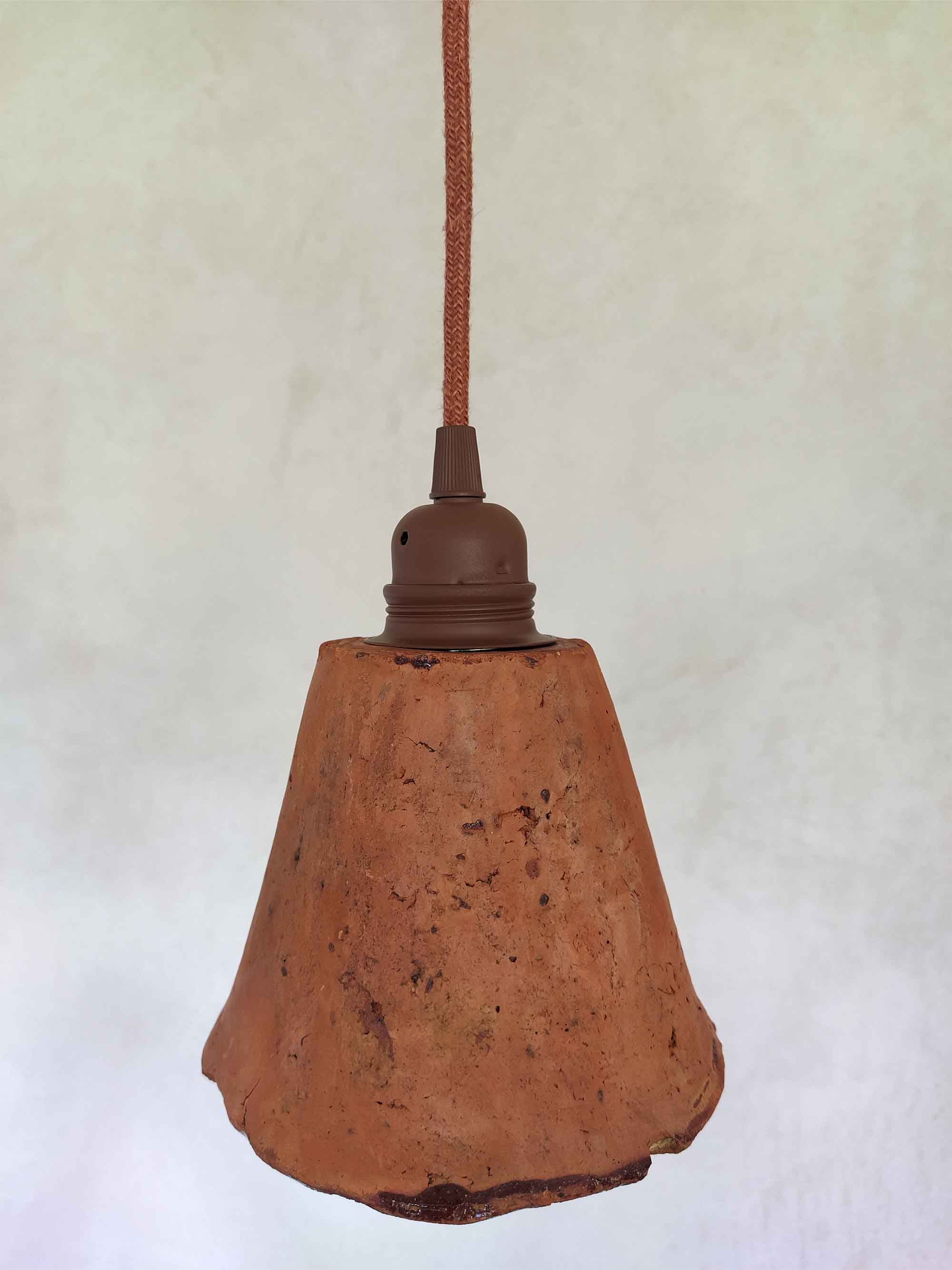 Magnifique Lampe de chevet Wabi Sabi terra cotta