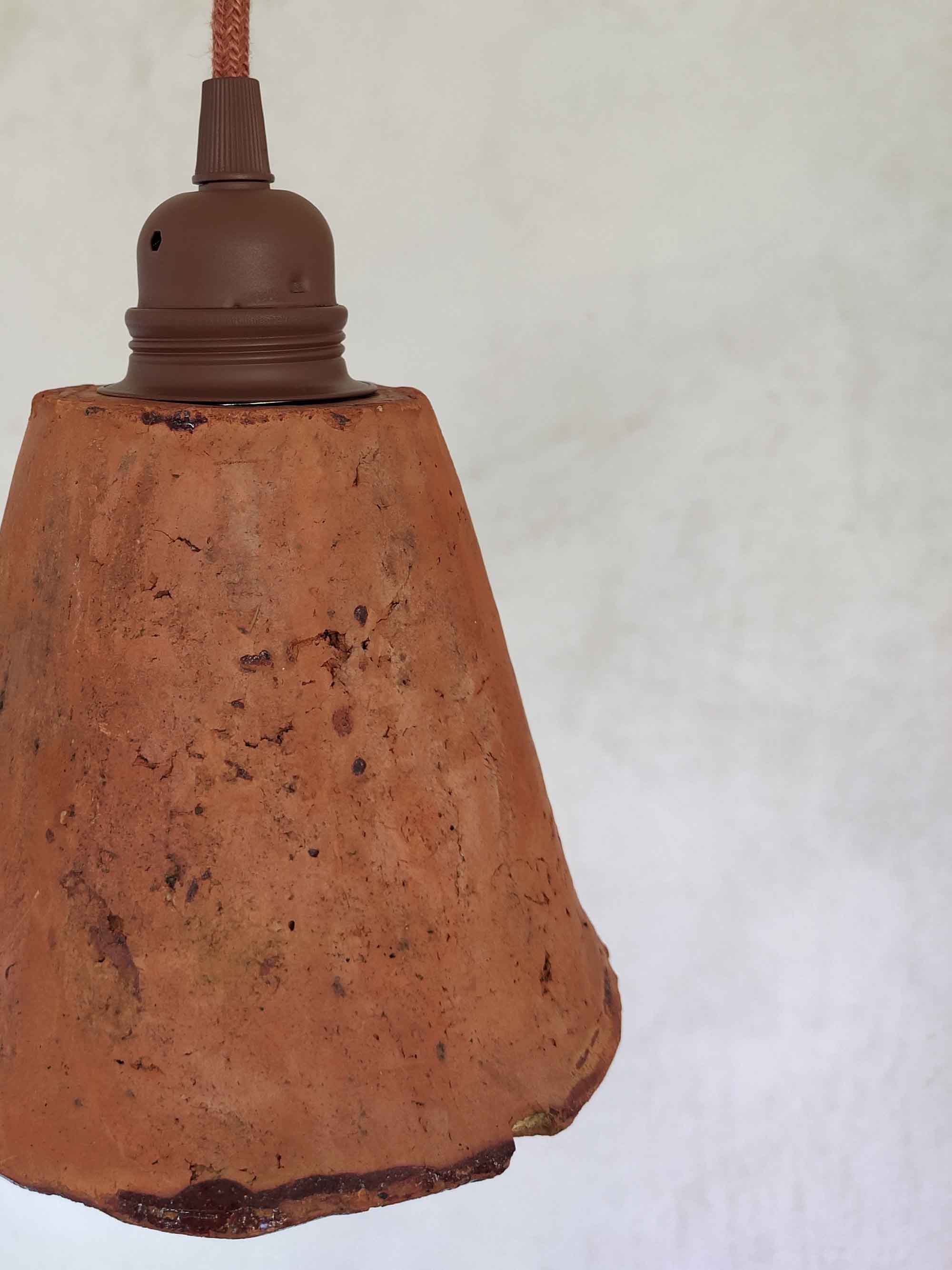 Magnifique Lampe de chevet Wabi Sabi terra cotta