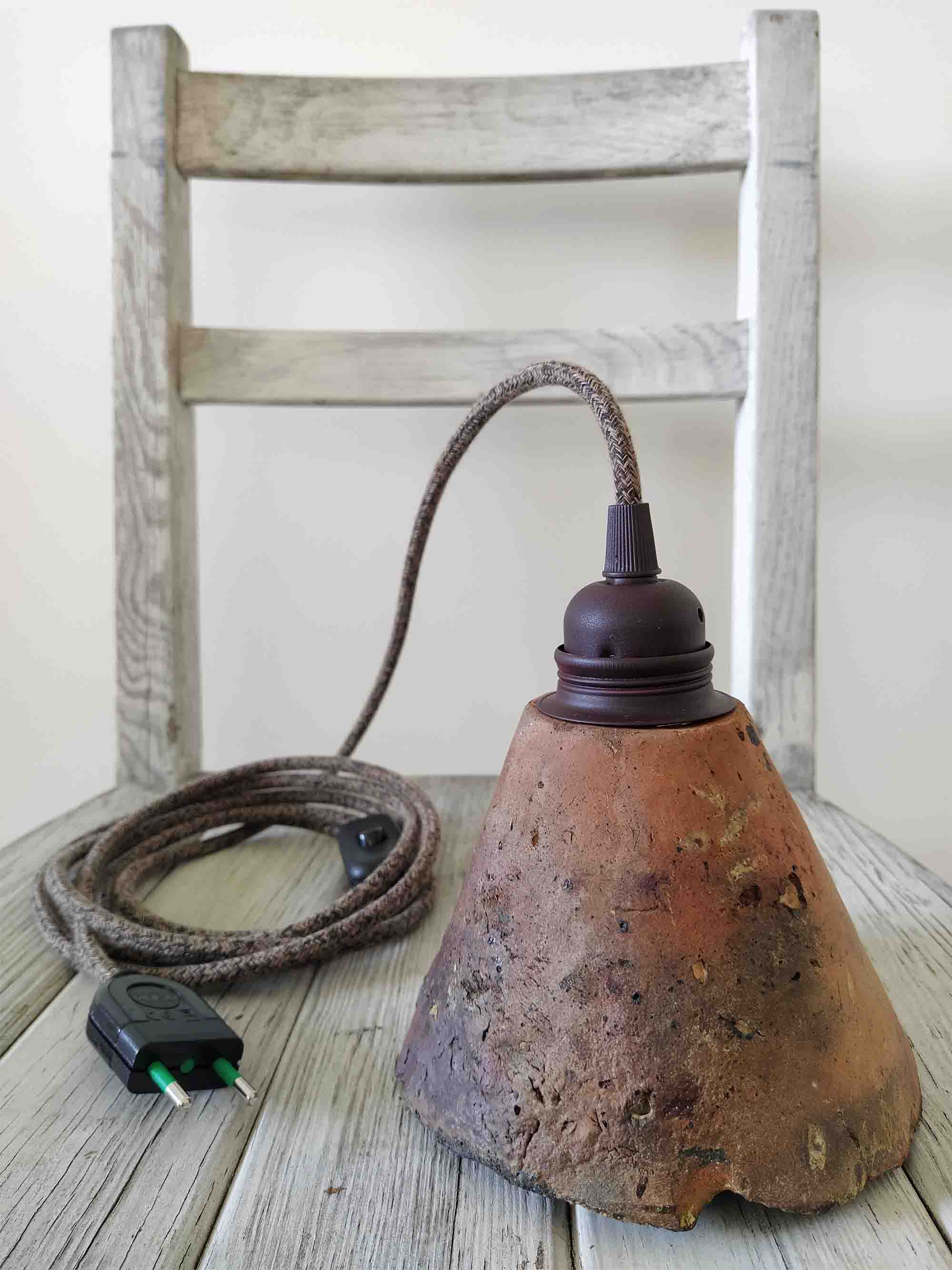 baladeuse pour lampe de chevet Wabi sabi en terre cuite terra cotta