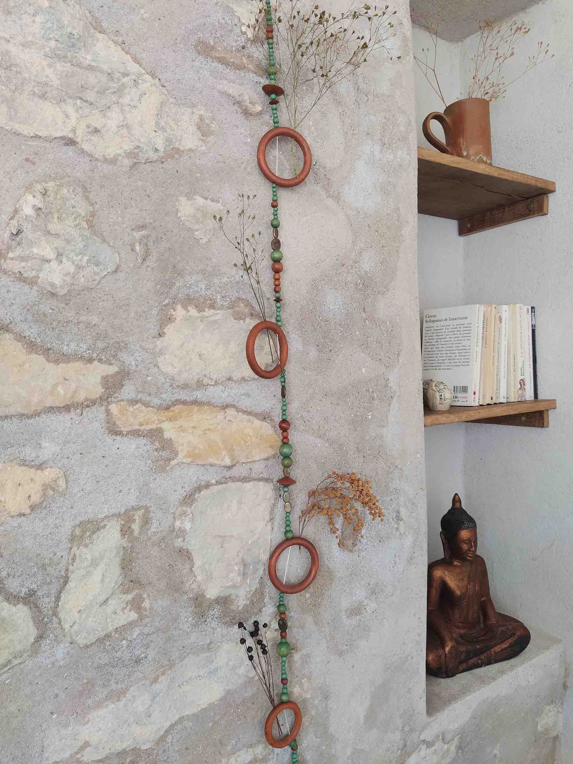 Collection Ronde des fleurs, décorations murales à suspendre artisanales et upcyclées