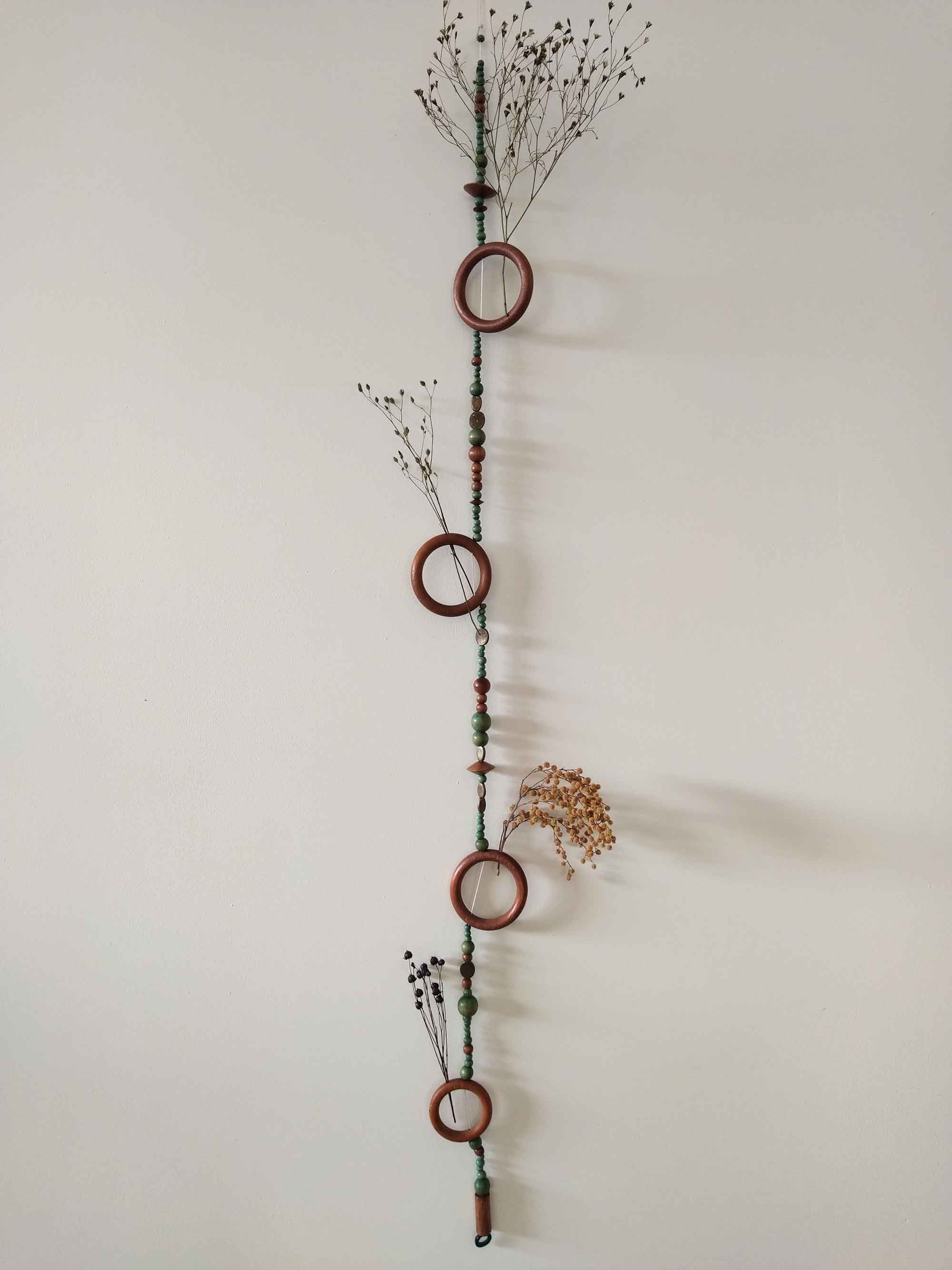 Collection Ronde des fleurs, décorations murales à suspendre artisanales et upcyclées