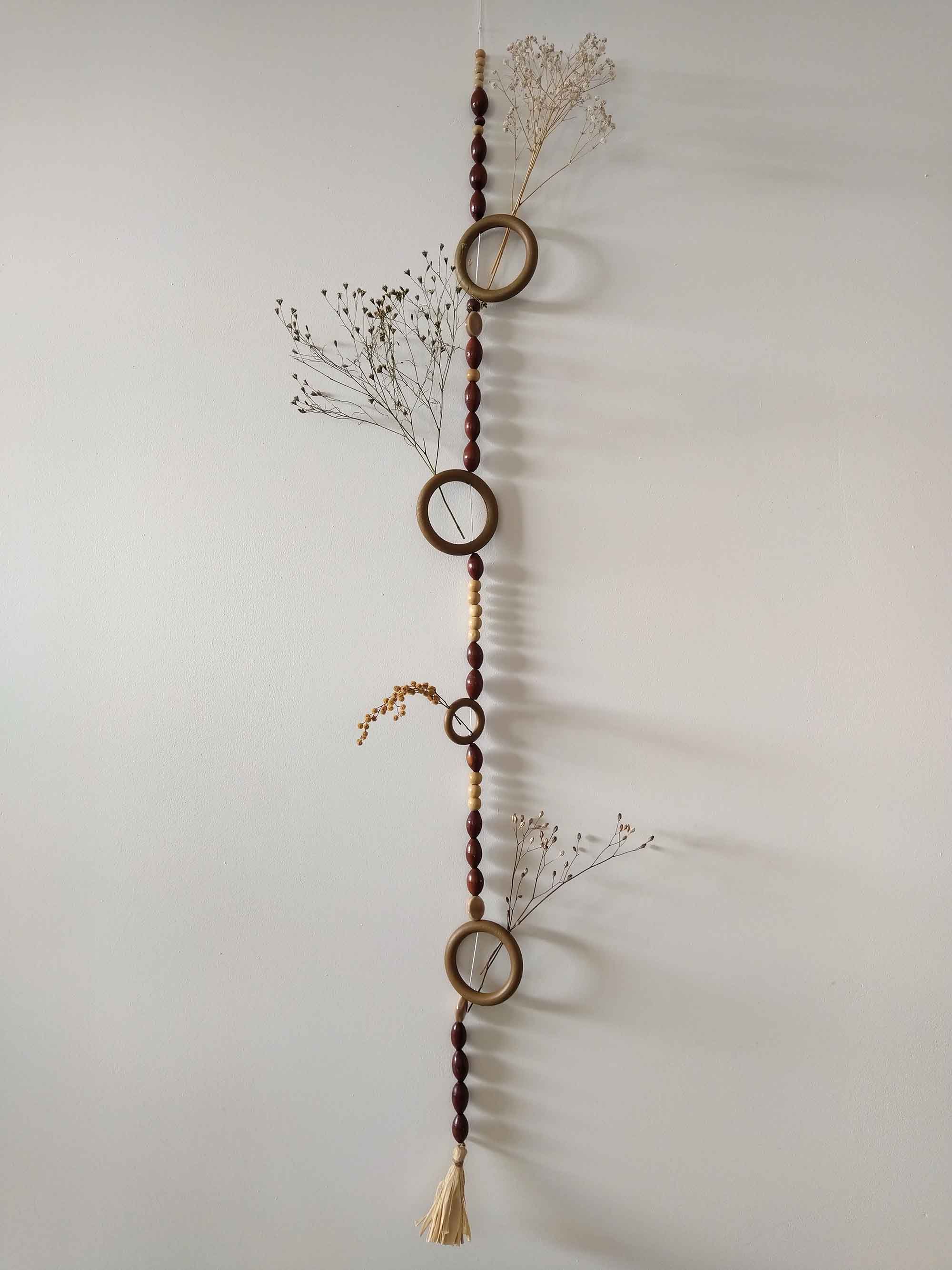 Collection Ronde des fleurs, décorations murales à suspendre artisanales et upcyclées
