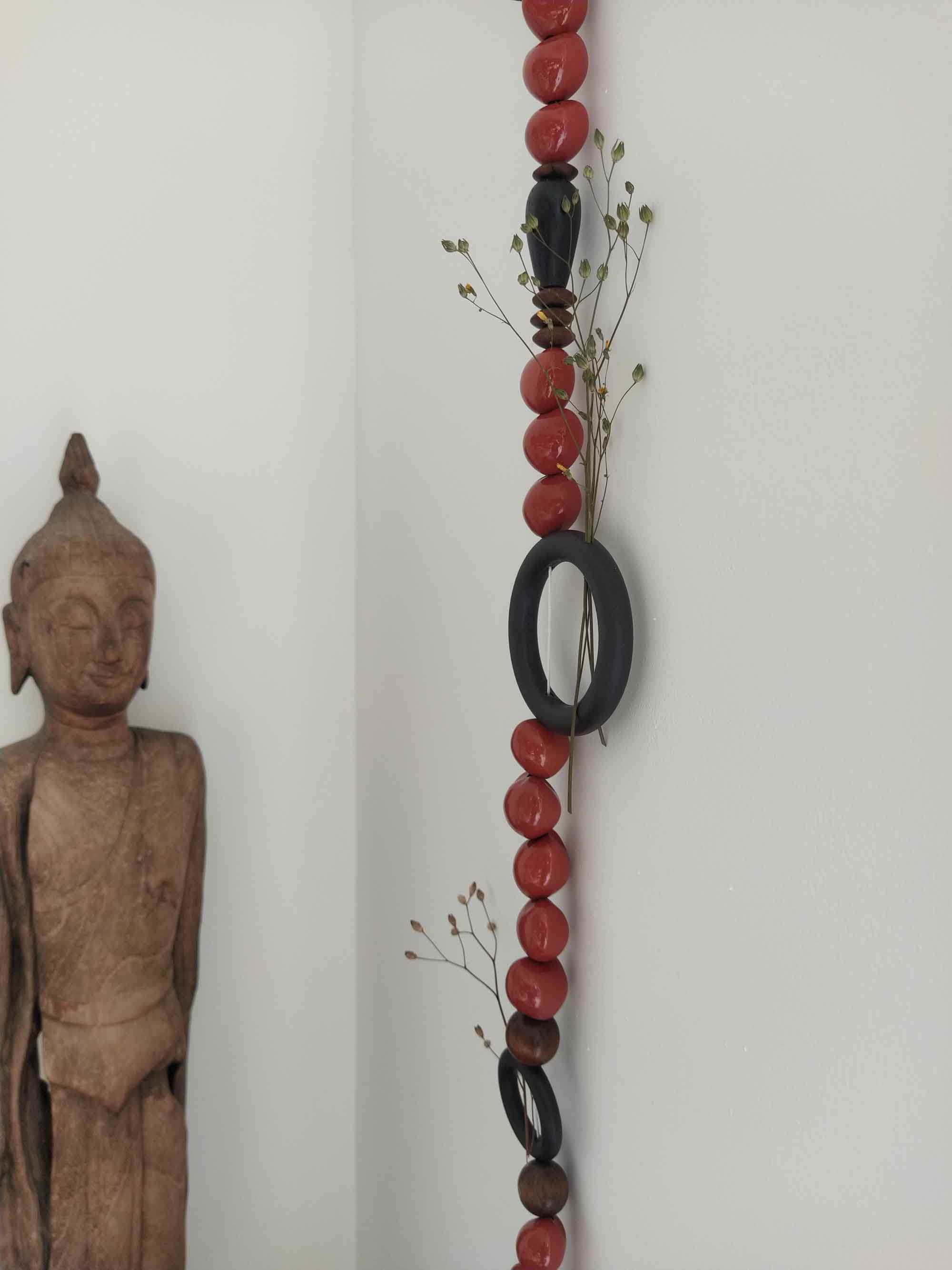 Collection Ronde des fleurs, décoration bohème murale à suspendre artisanale et upcyclée