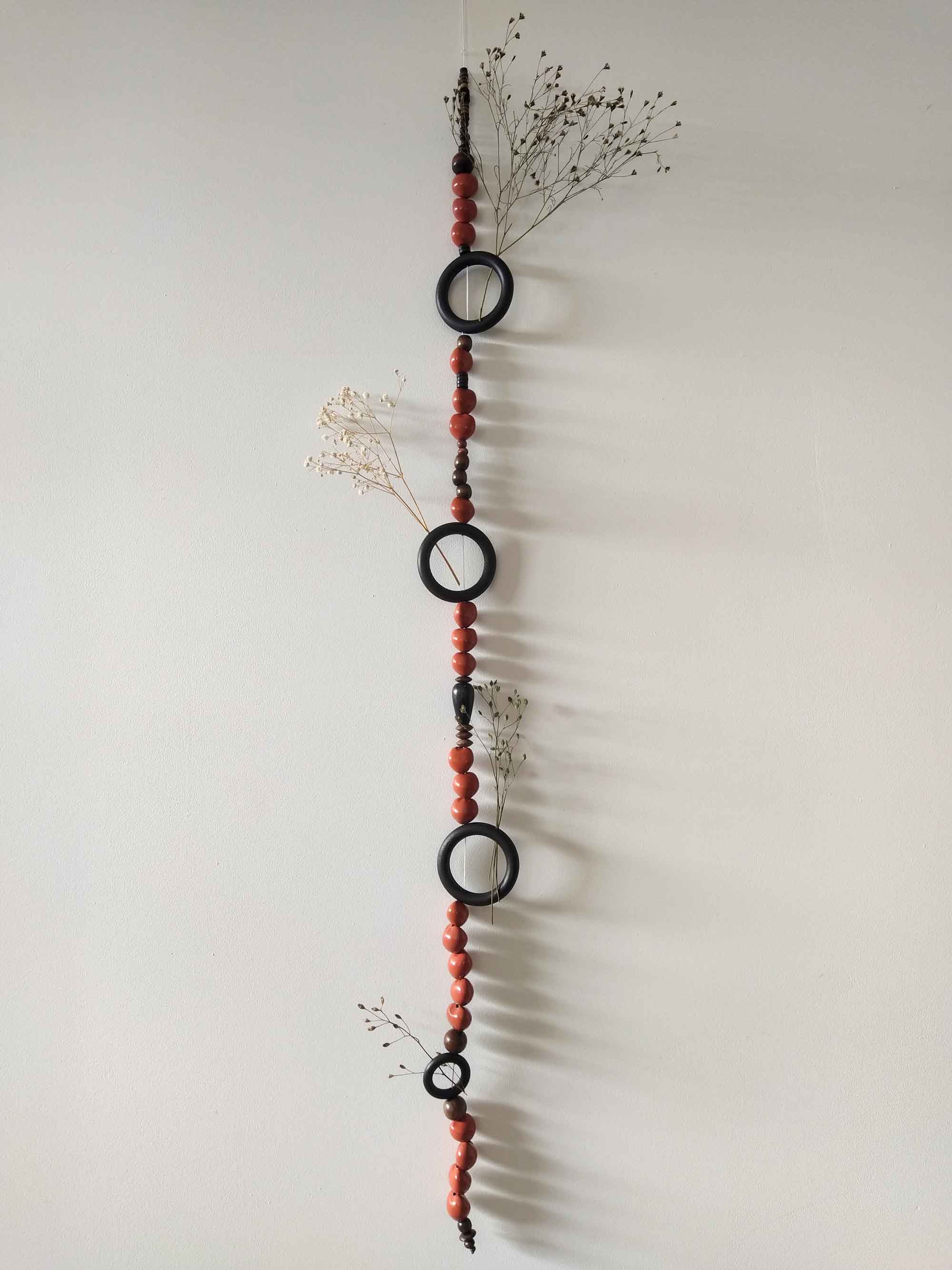 Collection Ronde des fleurs, décoration murale Bohème à suspendre artisanale et upcyclée