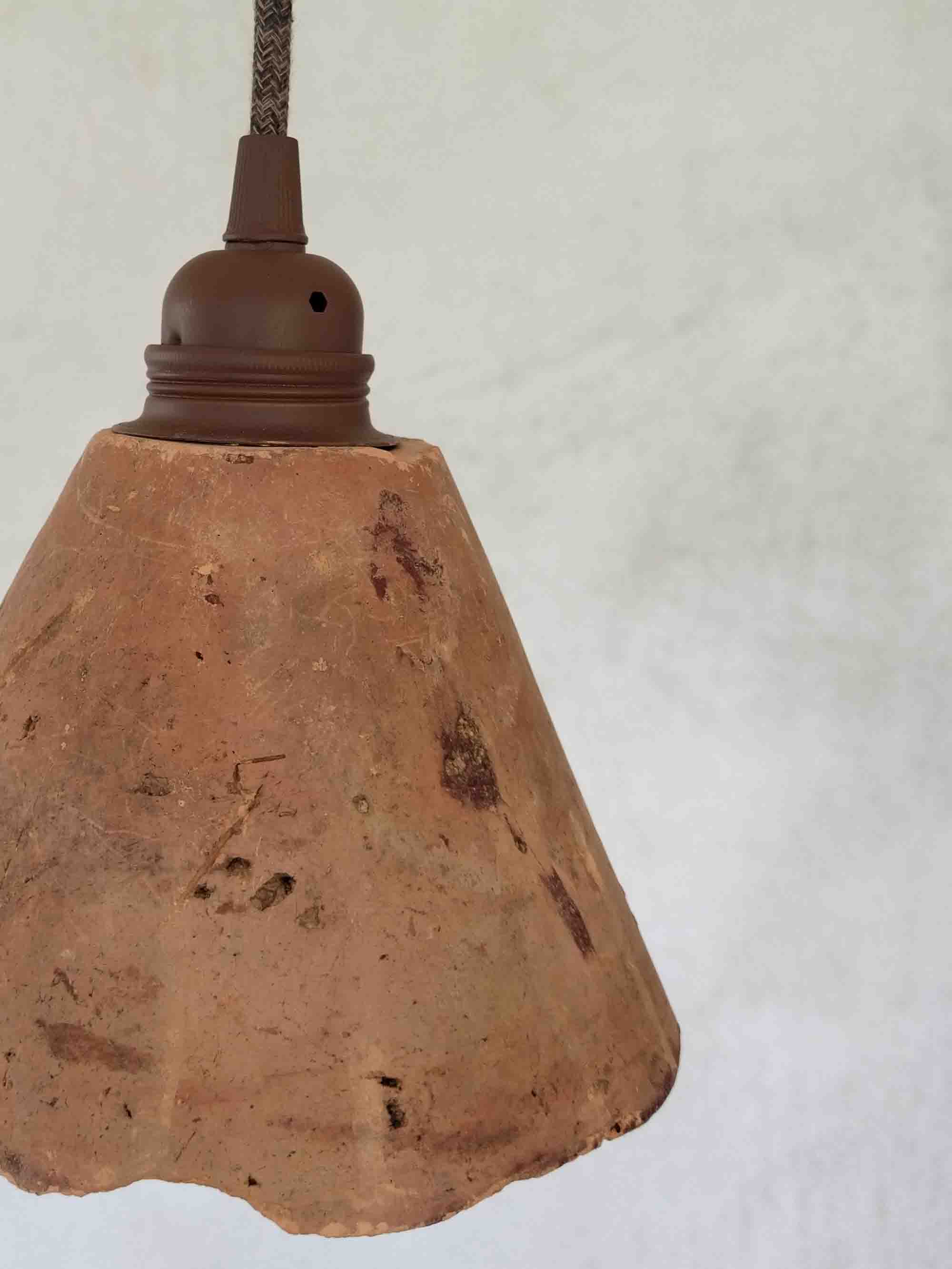 suspension terre cuite ancienne