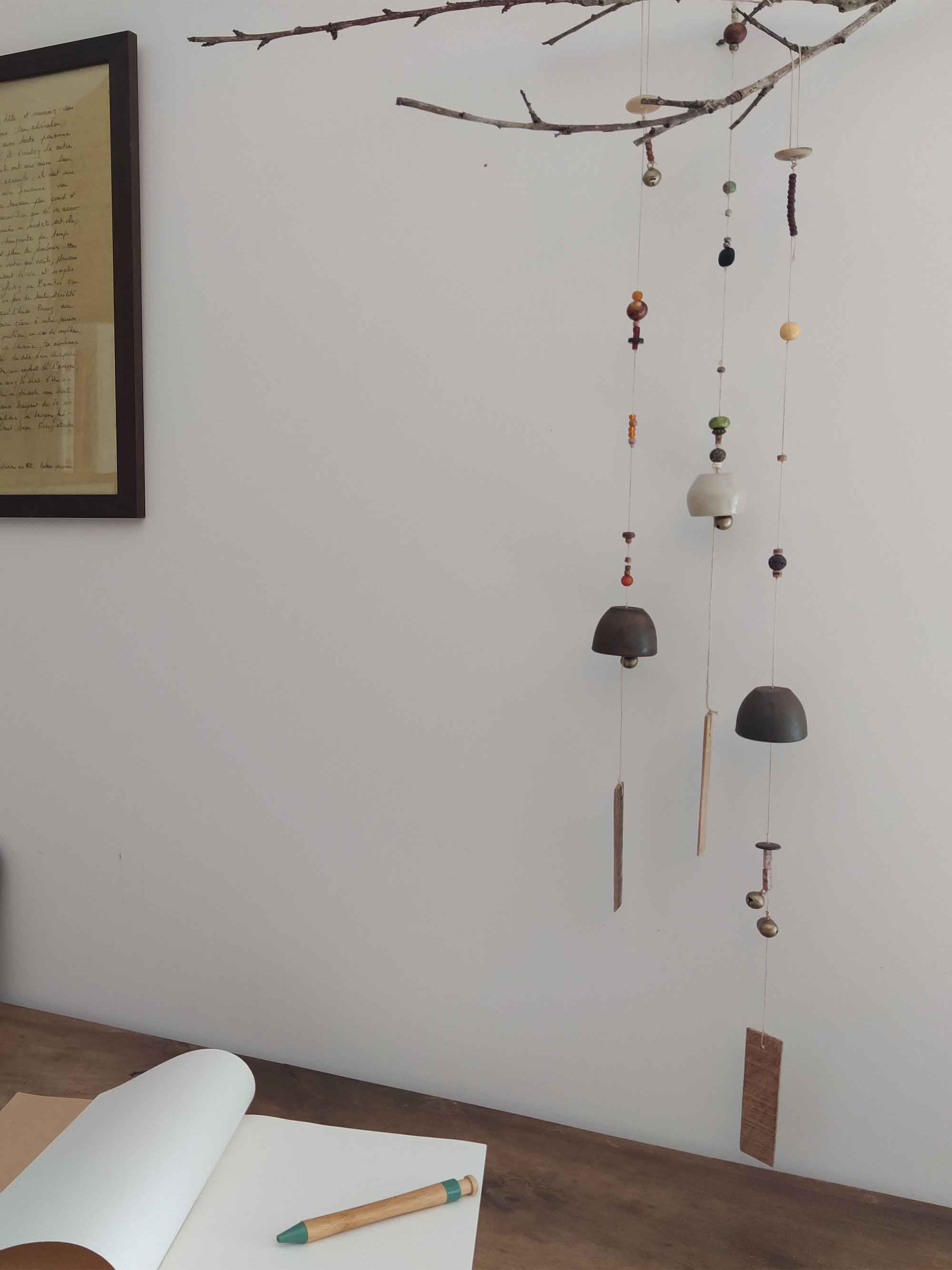 Décoration à suspendre son de cloche